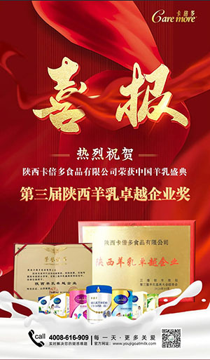 喜报｜热烈祝贺免费91看片网站荣获第三届羊乳盛典“陕西羊乳卓越品牌奖”